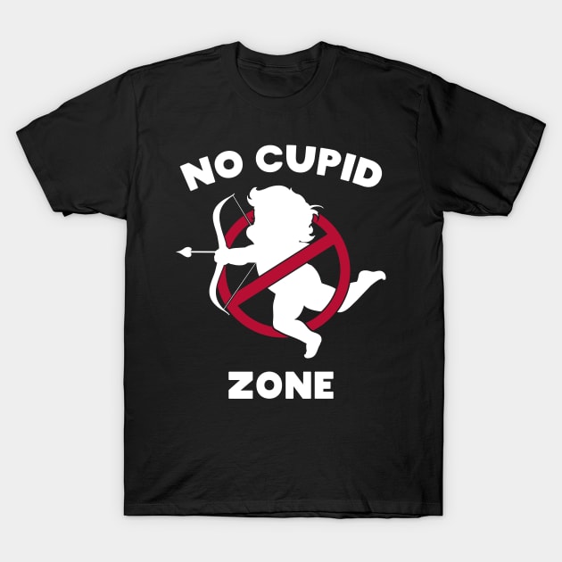 No Cupid Zone T-Shirt by MZeeDesigns